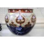 Royal Doulton Art Nouveau styled Jardinière with Cobalt blue base, impressed marks to base. 17cm