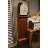 19thC Oak cased Longcase clock with roman numeral dial