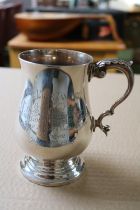 J W Flynn of Sunderland Heavy Gauge Silver Tankard London 1964 460g total weight