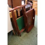 Victorian Mahogany Butlers stand and a Baize topped card table