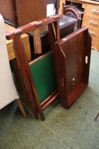 Victorian Mahogany Butlers stand and a Baize topped card table