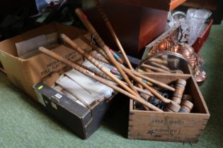 Vintage Croquet set with Hoops and ball