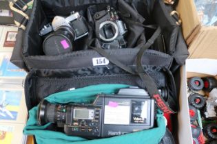 Sony Handycam Pro Video 8, Asahi Pentax Spotmatic, Pentax and assorted Photographic items