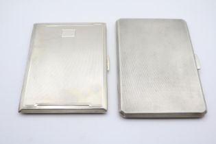 2 Good Quality Early 20thC Silver machined Cigarette Cases 345g total weight