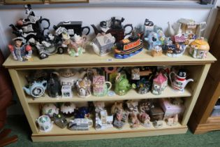 Large collection of Cardew designs and other Novelty Teapots to include Wood of Burslem Dragon, Wade
