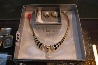 Boxed Christian Dior Necklace with matching earrings
