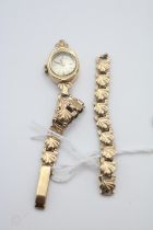 Ladies 9ct Gold Accurist 21 Jewel wristwatch 12.7g total weight 12g total weight with movement