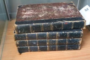 4 Leather bound Volumes of 'All the Year Round' A Weekly Journal conducted by Charles Dickens, dated
