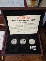 Cased First World War Three Coin Set 2014