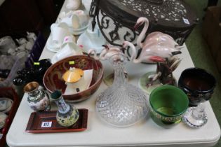 Collection of assorted Ceramics, Glassware and Cloisonne ware inc. Sylvac, Carlton ware Rouge Dragon