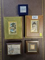 Collection of assorted Silver fronted Boxes to include Resta L, Harbour scene etc (5)