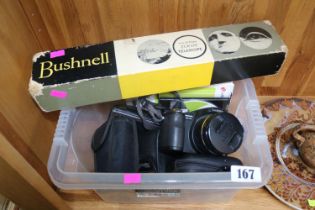 Boxed Bushnell 9 to 30 Power Zoom Telescope, Panasonic Lumix etc