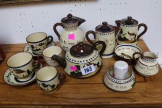 Collection of assorted Watcombe and Mottoware to include Tea ware, sugar bowls etc