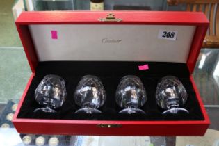 Set of 4 Cartier Brandy Bowls in fitted case