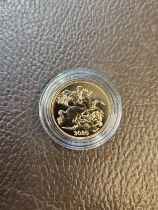 2020 Gold Sovereign in plastic capsule 7.98g