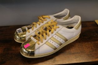 Pair of Adidas Star Wars Superstar C-3PO Size UK 10 Shoes