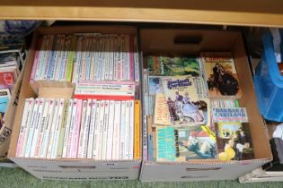 2 Boxes of assorted Barbara Cartland Paperbacks