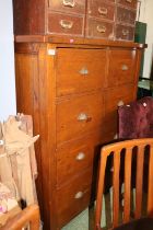 Modern Heavy construction chest of Seven drawers with shell cup handles