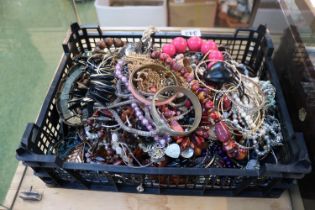 Large container of assorted Costume jewellery inc. Necklaces, Bangles etc