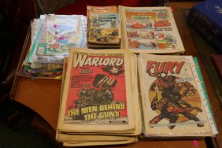 Collection of assorted Comics to include Fury, Warlord, Whizzer & Chips, Commando etc