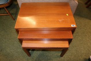 Nest of 3 Mid Century Teak coffee tables