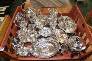 Large collection of good quality Silver plated tableware inc. sprit kettle, serving dishes etc