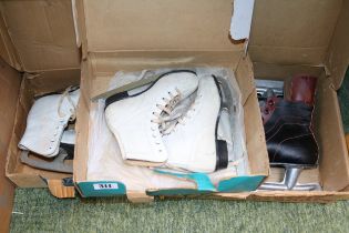 3 Pairs of Ice Skates inc. Eaton's of Canada etc