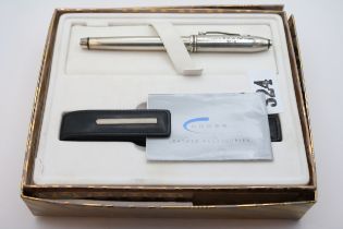 Boxed Cross Silver Fountain Pen in Leatherette case
