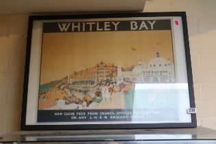 Whitley Bay LNER Reproduction Poster Framed