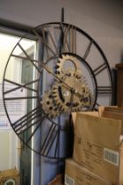 Large Metal framed Wall clock