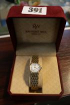 18K Gold Plated Raymond Weil wristwatch boxed