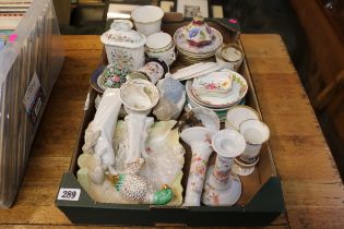 Box of assorted Ceramics inc. Royal Crown Derby, Minton Haddon Hall etc