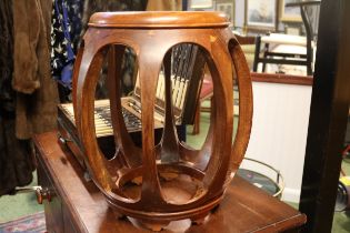 Chinese Hardwood bombe form Jardinière stand