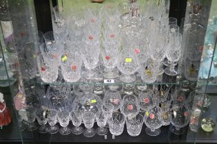 Large collection of Webb Corbett Crystal glasses and and other glassware