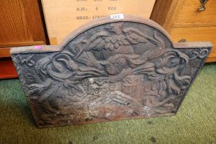 Heavy Cast Iron dated 1650 Fire Back