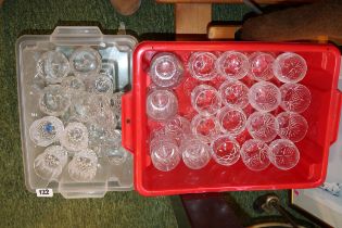 2 Boxes of assorted Crystal and other drinking glasses