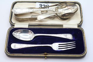 Collection of assorted 19thC and later Flatware 140g total weight