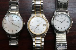 Paul Valentine wristwatch, Citizen Quartz and a Seiko Quartz watch