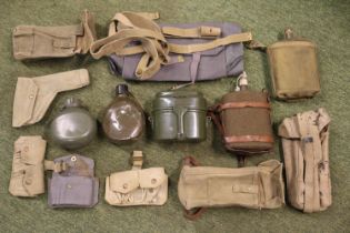 WW2 Webbing Kit and water bottles