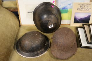 WW2 German Relic Helmet and 2 other Helmets