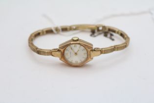 Ladies 9ct Gold Eterna wristwatch 9.9g total weight without movement