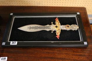 Wall mounted decorative Dagger with Dragon handle