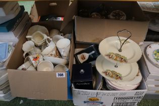 3 Boxes of Royal Commemorative Ceramics inc. Aynsley, Doulton etc