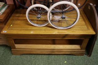 Modern Oak Coffee table on bracket feet