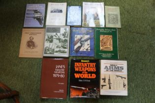 Military gun related books, arms and armour etc
