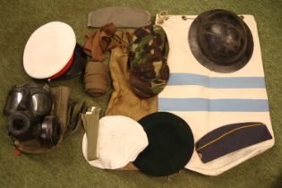 Military Hats, Gas Mask and Puttees etc