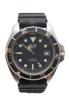 Heuer Automatic Divers watch with Rubber bracelet 45mm Case Tag wristwatch 11103 200 Metre