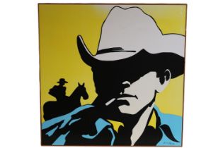 Antonio De Felipe (b. 1965) Western Pop art screen print depicting Hollywood Cowboy Yul Brynner.