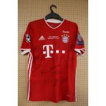 BAYERN MUNICH 2020 UEFA CHAMPIONS LEAGUE FINAL TEAM SIGNED JERSEY The jersey comes with a