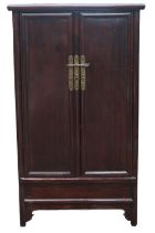 Antique Chinese Rosewood Tapered cabinet C.1890. 156cm in Height by 85cm in Width by 43cm in Depth